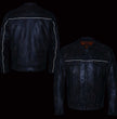 Milwaukee Leather MLM1508 Men's Distressed Brown Premium Leather Motorcycle Rider Jacket