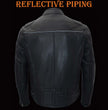 Milwaukee Leather MLM1514SET All Season Black Premium Leather Motorcycle Riders Jacket w/ Heated and Cool-Tec Technology