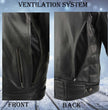 Milwaukee Leather Men’s Inferno Rider Heated Scooter Leather Jacket w/ Dual-Power,Vented System (MLM1513SET)