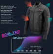 Milwaukee Leather MLM1514SET Men's  All Season Black Premium Leather Motorcycle Jacket w/ Heated and Cool-Tec Technology