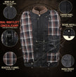 Milwaukee Leather MLM1518 Men's 'Scoundrel' Vintage Crazy Horse Brown Leather Jacket w/ Removable Hoodie