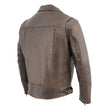 Milwaukee Leather MLM1522 Men's ‘Vented’ Retro Brown Leather Motorcycle Jacket