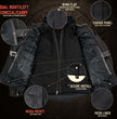 Milwaukee Leather MLM1523 Men's 'Scoundrel' Black Leather Fashion Motorcycle Riding Jacket w/ Removable Hoodie