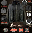 Milwaukee Leather MLM1523 Men's 'Scoundrel' Black Leather Fashion Motorcycle Riding Jacket w/ Removable Hoodie