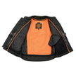 Milwaukee Leather MLM1525 Men's ‘Crossover’ Black Leather Lightweight MC Jacket