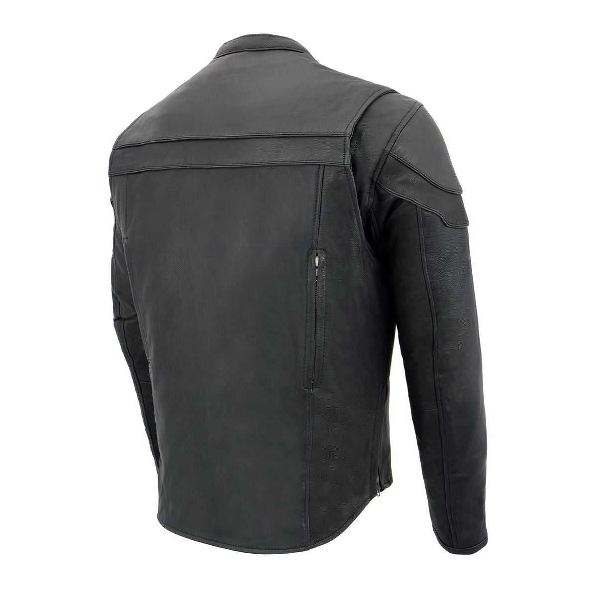 Milwaukee Leather MLM1526 Men's Stay Cool Black Premium Leather Sporty Motorcycle Jacket w/ Cool-Tec Leather Treatement