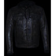 Milwaukee Leather MLM1538 Men's Distressed Brown Leather ‘Utility Pocket’ Vented Jacket with Removable Hoodie