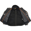 Milwaukee Leather MLM1561 Men's Distressed Brown Leather Jacket with Reflective Skulls