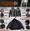 Milwaukee Leather Men's Leather Shirt Jacket with Removable Hoodie and Patch Access - MLM1614