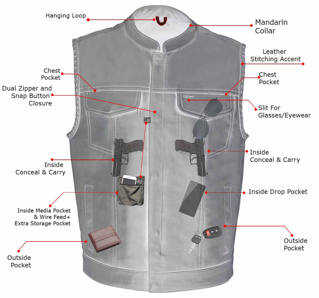 Milwaukee Leather MLM3508 Men&