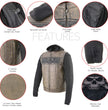 Milwaukee Leather Men's Distress Brown Hooded Leather Vest, MLM3561
