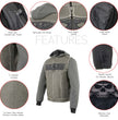 Milwaukee Leather Men's 2-in-1 Distressed Grey Leather Vest, MLM3562