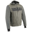 Milwaukee Leather Men's 2-in-1 Distressed Grey Leather Vest, MLM3562