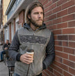 Milwaukee Leather Men's 2-in-1 Distressed Grey Leather Vest, MLM3562