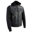 Milwaukee Leather Men's 2-in-1 Black Leather Vest, MLM3563