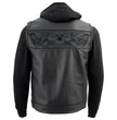 Milwaukee Leather Men's 2-in-1 Black Leather Vest, MLM3563