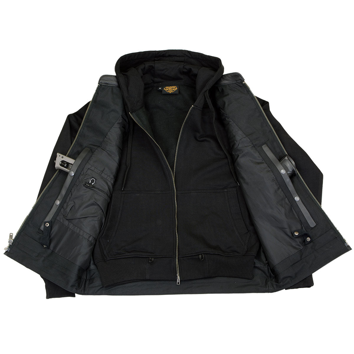 Milwaukee Leather Men's 2-in-1 Black Leather Vest, MLM3563