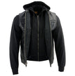Milwaukee Leather Men's 2-in-1 Black Leather Vest, MLM3563