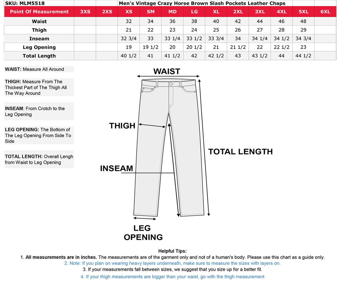 Milwaukee Leather Chaps for Men&