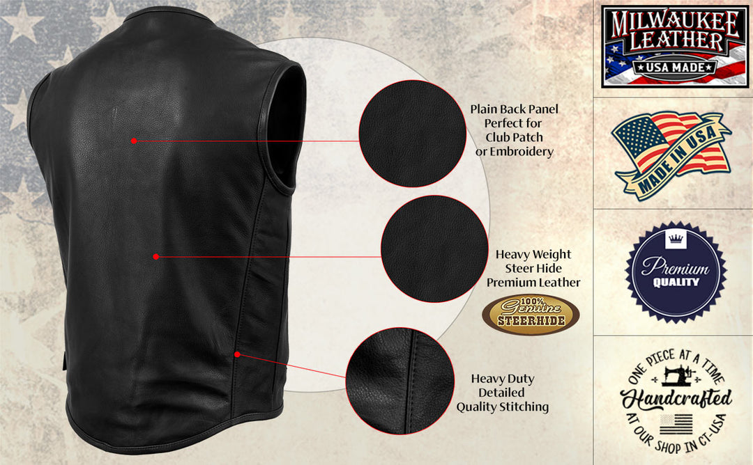 Milwaukee Leather USA MADE MLVSM5001 Men&
