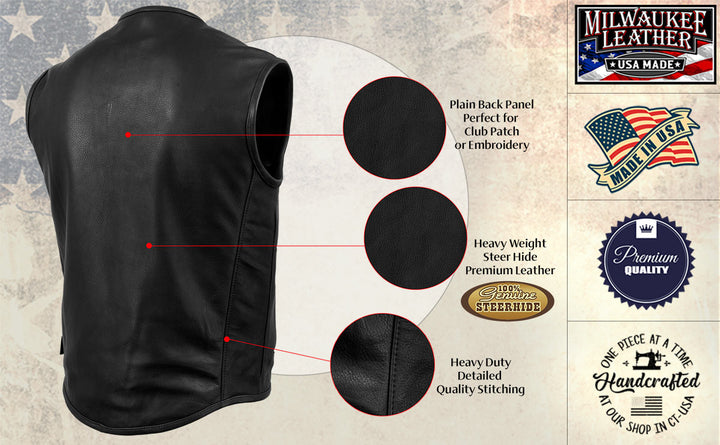 Milwaukee Leather USA MADE MLVSM5001 Men&