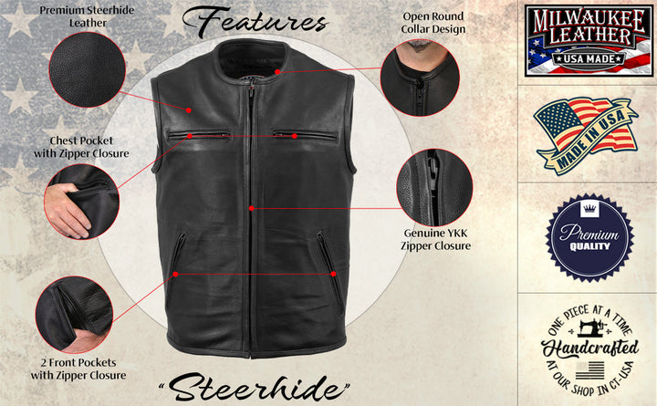 Milwaukee Leather USA MADE MLVSM5001 Men&