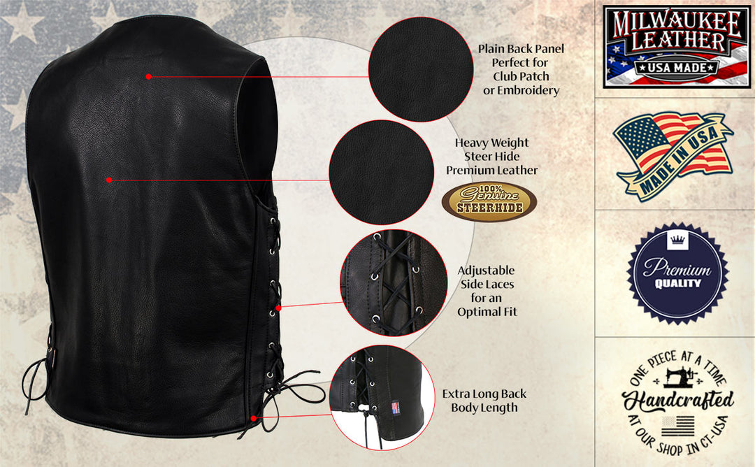 Milwaukee Leather USA MADE MLVSM5003 Men&