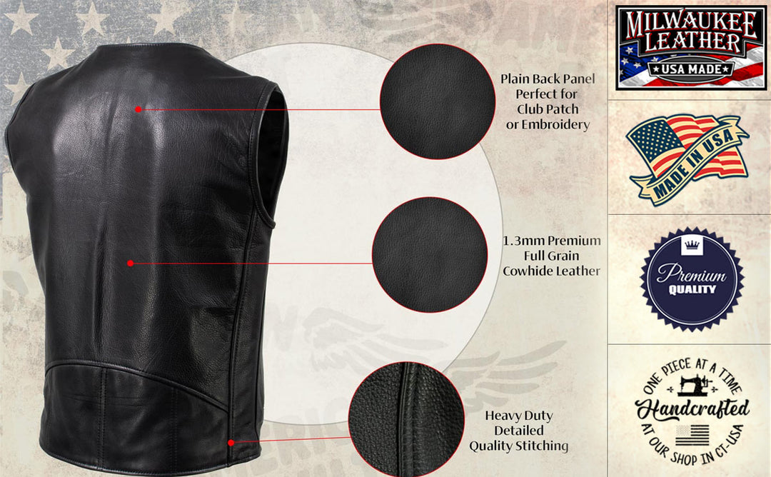 Milwaukee Leather USA MADE MLVSM5009 Men&