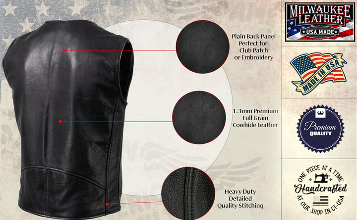 Milwaukee Leather USA MADE MLVSM5009 Men&