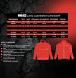 MMCC Men's Octane Long Sleeve Mechanic Shirt - Black with Neon Green Stripe - 50-50 Cotton Poly - MMCC16004