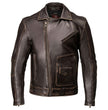 Milwaukee Motorcycle Clothing Co. Men's Unforgiven MC Style Vintage Brown Leather Jacket w/ Lapel Collar MMC10005