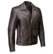 Milwaukee Motorcycle Clothing Co. Men's Brown Leather Jacket, MMC10005
