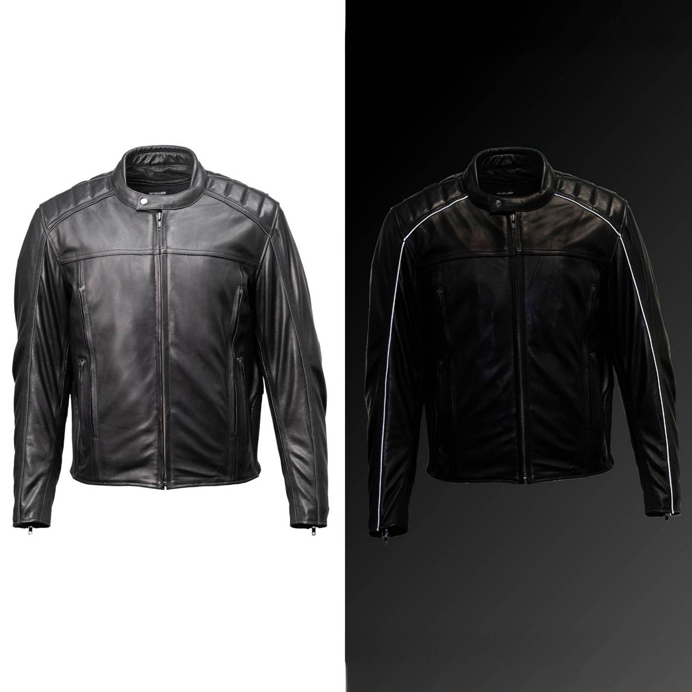 Milwaukee Motorcycle Clothing Co. Men's Black Leather Jacket, MMC10007