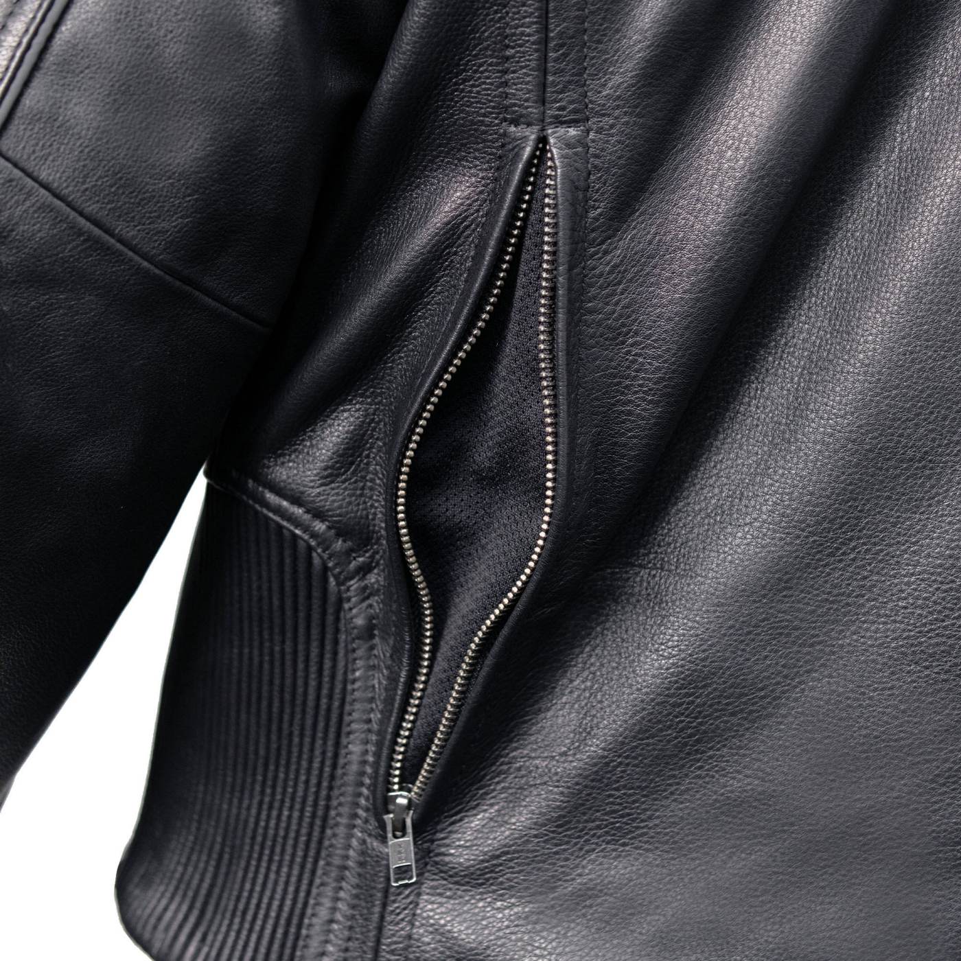 Milwaukee Motorcycle Clothing Co. Men's Black Leather Jacket, MMC10007