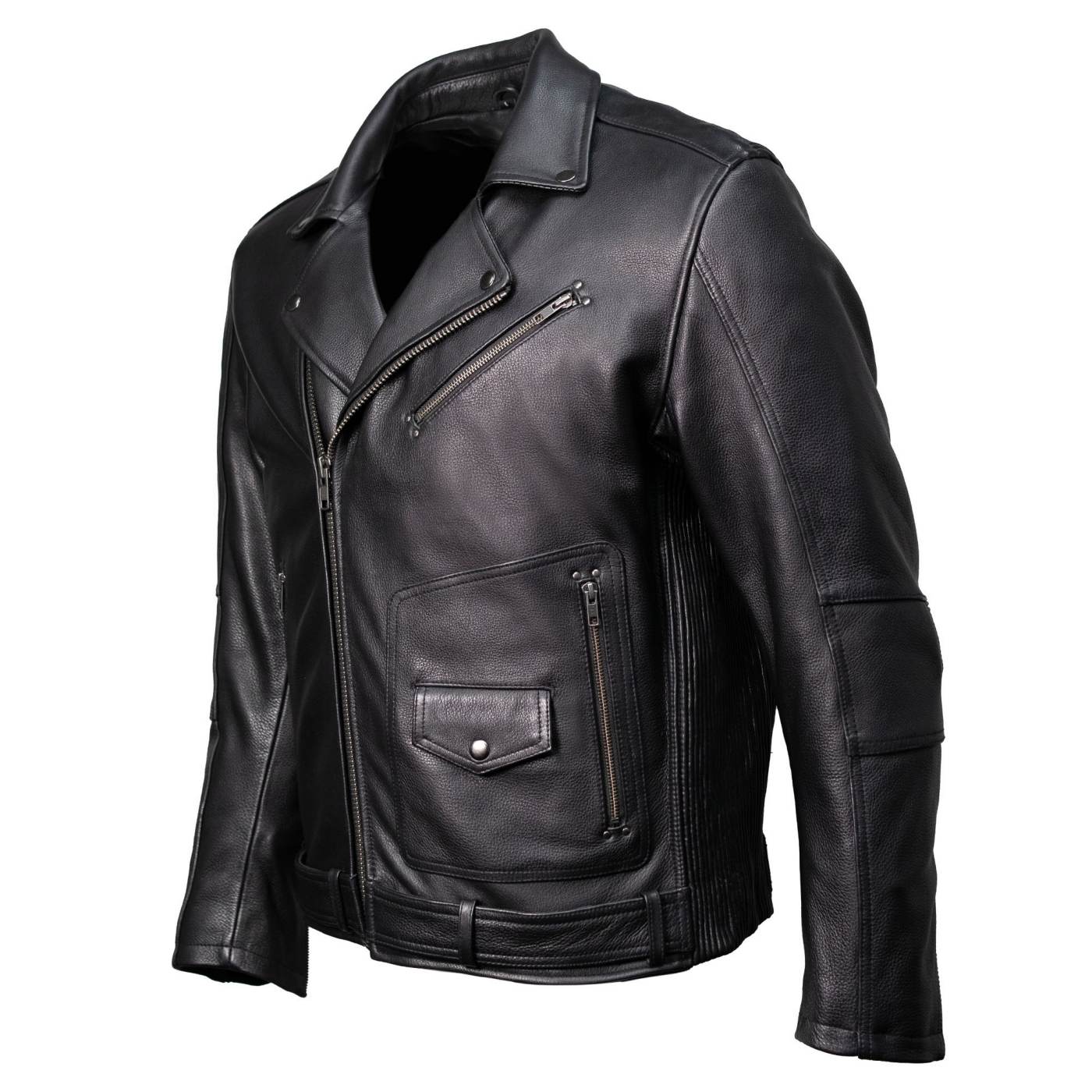 Milwaukee Motorcycle Clothing Co. Men's Black Leather Jacket, MMC1008