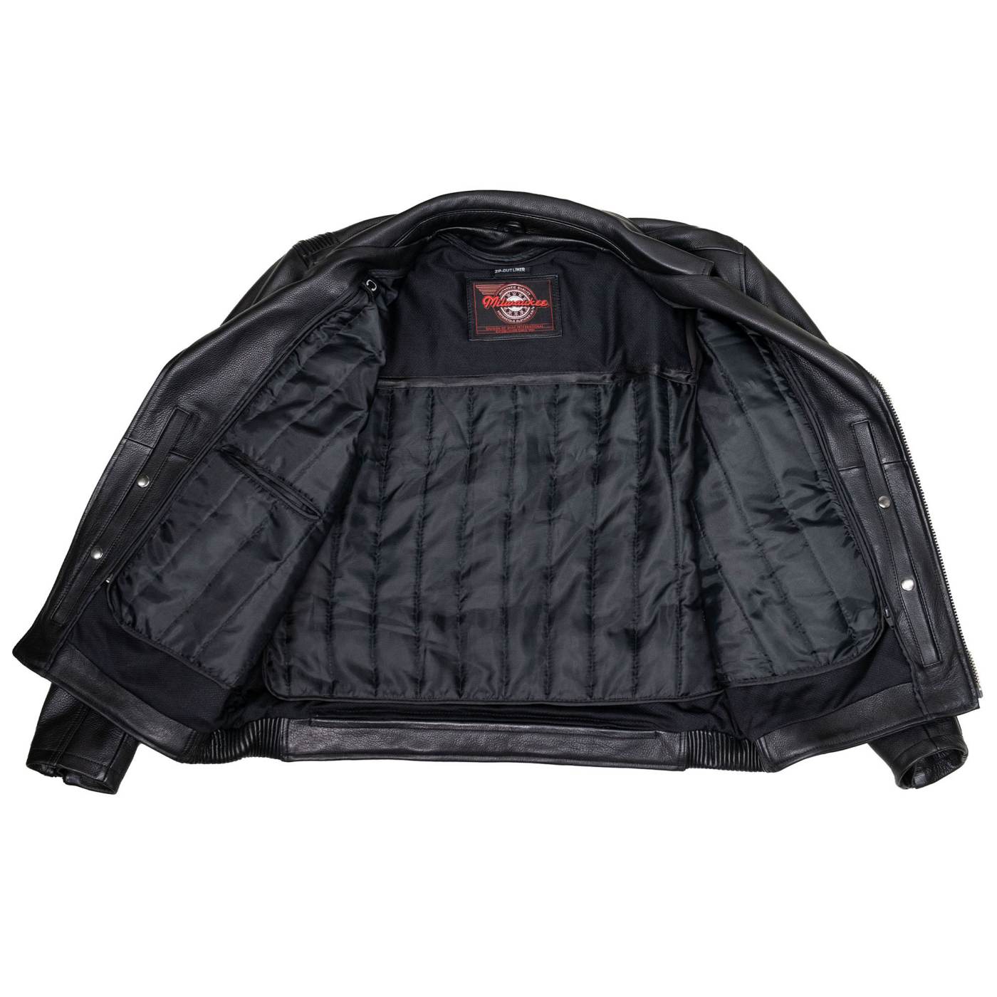 Milwaukee Motorcycle Clothing Co. Men's Black Leather Jacket, MMC1008