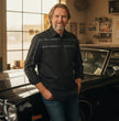 MMCC Men's Octane Long Sleeve Mechanic Shirt - Black with Grey Stripe - 50-50 Cotton Poly - MMCC16000