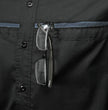 MMCC Men's Octane Long Sleeve Mechanic Shirt - Black with Grey Stripe - 50-50 Cotton Poly - MMCC16000