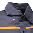 MMCC Men's Octane Long Sleeve Mechanic Shirt - Grey with Orange Stripe - 50-50 Cotton Poly - MMCC16001