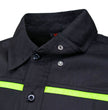 MMCC Men's Octane Long Sleeve Mechanic Shirt - Black with Neon Green Stripe - 50-50 Cotton Poly - MMCC16004