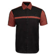 MMCC Men's Gear Head Classic Mechanic Button Up Shirt - Dual Chest Pockets - Microfiber Panel