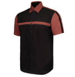 MMCC Men's Gear Head Classic Mechanic Button Up Shirt - Dual Chest Pockets - Microfiber Panel