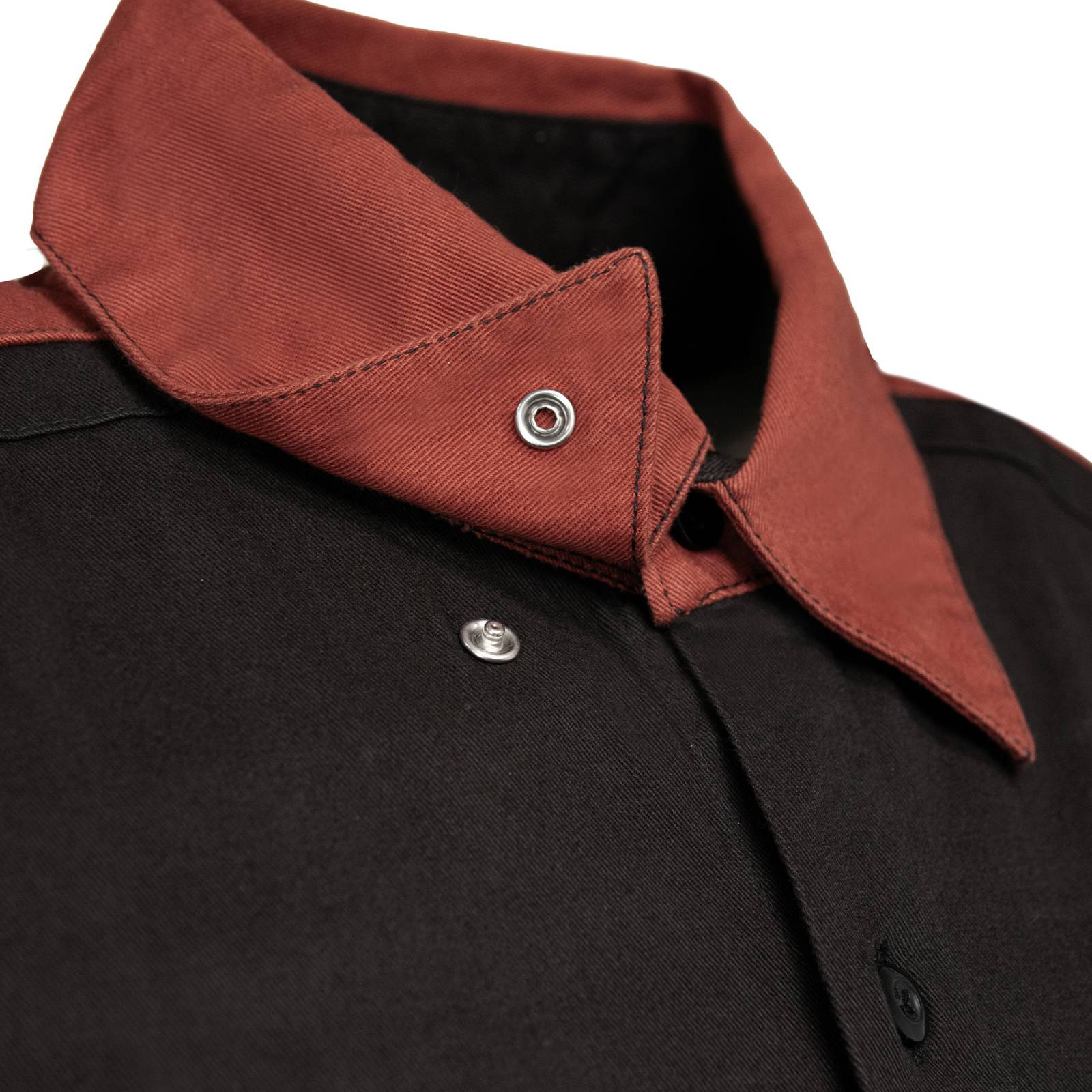 MMCC Men's Gear Head Classic Mechanic Button Up Shirt - Dual Chest Pockets - Microfiber Panel