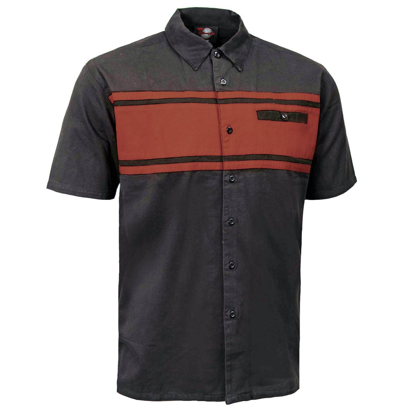 Milwaukee Motorcycle Clothing Co. Men's Gear Head Orange Shirt