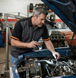 MMCC Men's Pit Line Mechanic Button Up Shirt - Dual Chest Pockets - Microfiber Panel - Rider Ready - MMC16023