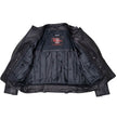 Milwaukee Motorcycle Clothing Co. Women’s Rebel Scooter Style Black Leather Biker Jacket w/ Mandarin Collar MMC20002