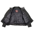 Milwaukee Motorcycle Clothing Co. Women's Foxy Scooter Style Black Premium Leather Jacket w/ Mandarin Collar MMC20000
