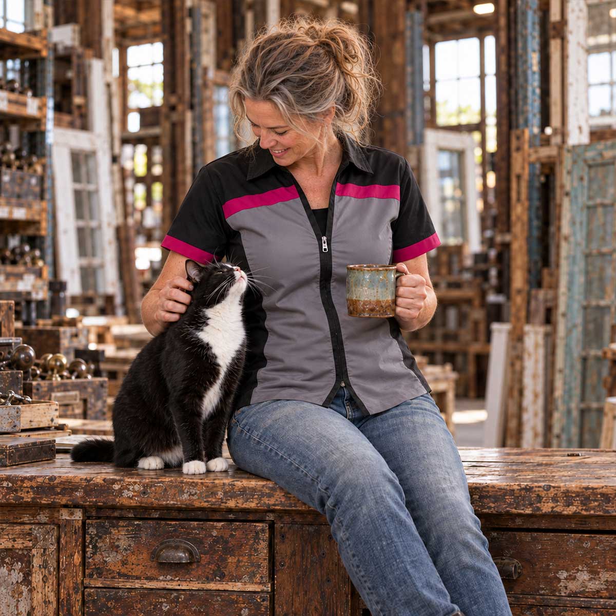 Milwaukee Motorcycle Clothing Co. Women's Lightweight Work Shirt