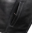 Milwaukee Motorcycle Clothing Co. Men's Rocker Black Leather Premium Club Style Riders Vest MMC30002