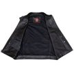 Milwaukee Motorcycle Clothing Co. Men's Rocker Black Leather Premium Club Style Riders Vest MMC30002